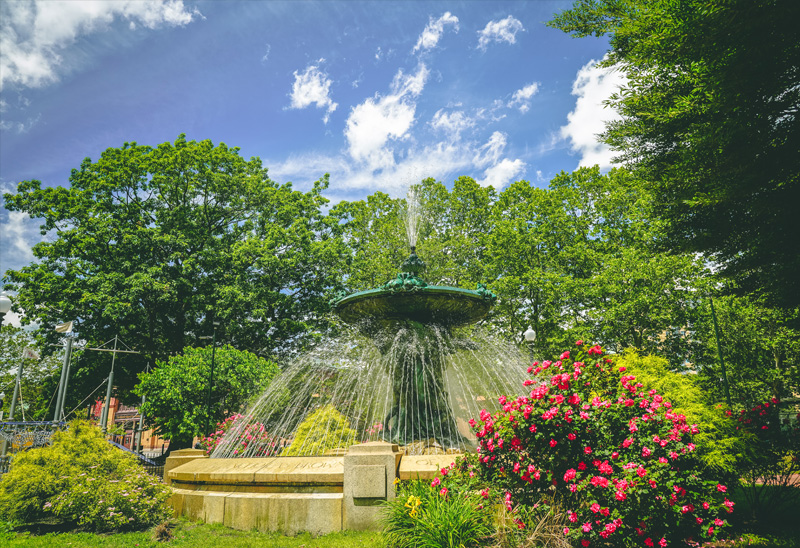 water fountain in park