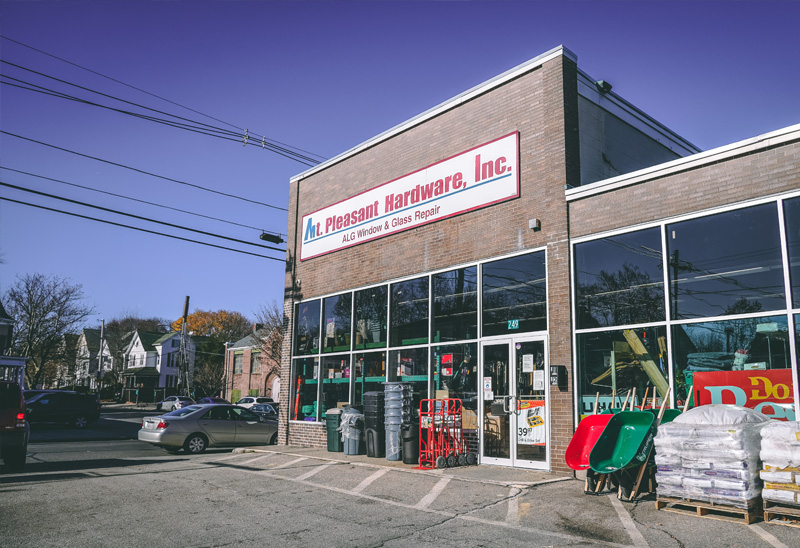exterior view of Mt Pleasant Hardware store